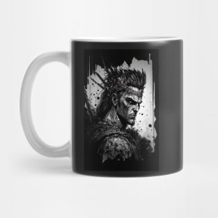 Fierce Warrior Illustration Mug